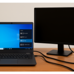 monitor extra para laptop fica apagando 3v​