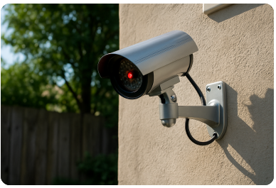 realistic outdoor dummy surveillance camera thug style defense