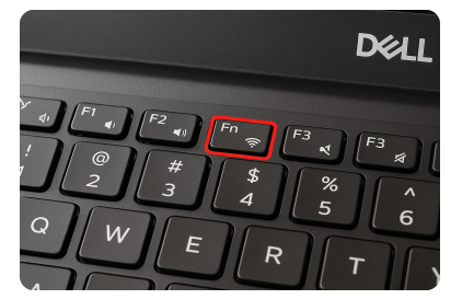 dell laptop wifi açma tuşu